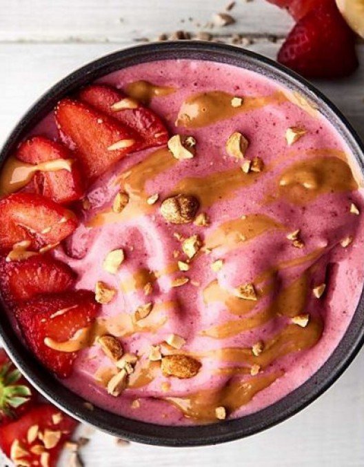 SMOOTHIE ΦΡΑΟΥΛΑ ΜΕ ΡΟΦΗΜΑ ΑΜΥΓΔΑΛΟΥ ECOMIL