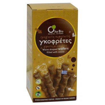 ΓΚΟΦΡΕΤΕΣ ΓΕΜΙΣΤΕΣ ΜΕ ΣΟΚΟΛΑΤΑ  (ΠΟΥΡΑΚΙΑ) ΒΙΟ 140gr