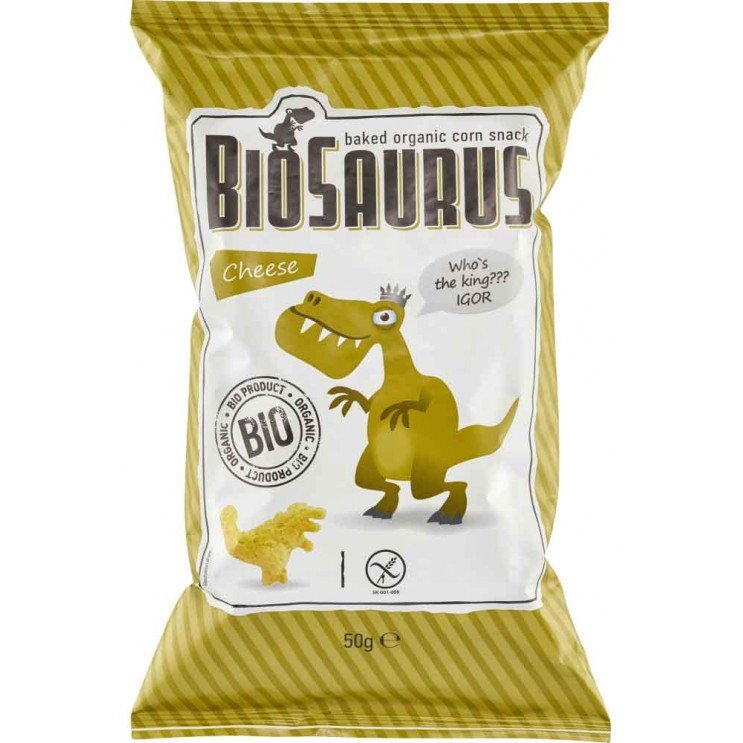 ΓΑΡΙΔΑΚΙΑ ΔΕΙΝΟΣΑΥΡΟΣ ΤΥΡΙ ΧΩΡΙΣ ΓΛΟΥΤΕΝΗ BIOSAURUS ΒΙΟ 50g