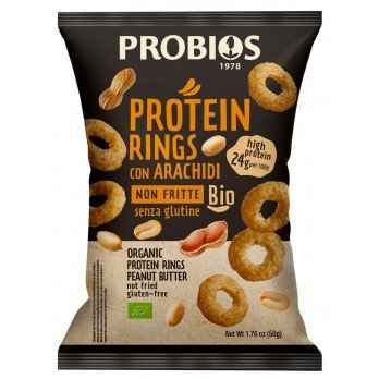 ORGANIC PROTEIN RINGS WITH PEANUT BUTTER-GLUTEN FREE 50g ORGANIC PROTEIN RINGS WITH PEANUT BUTTER-GLUTEN FREE 50g