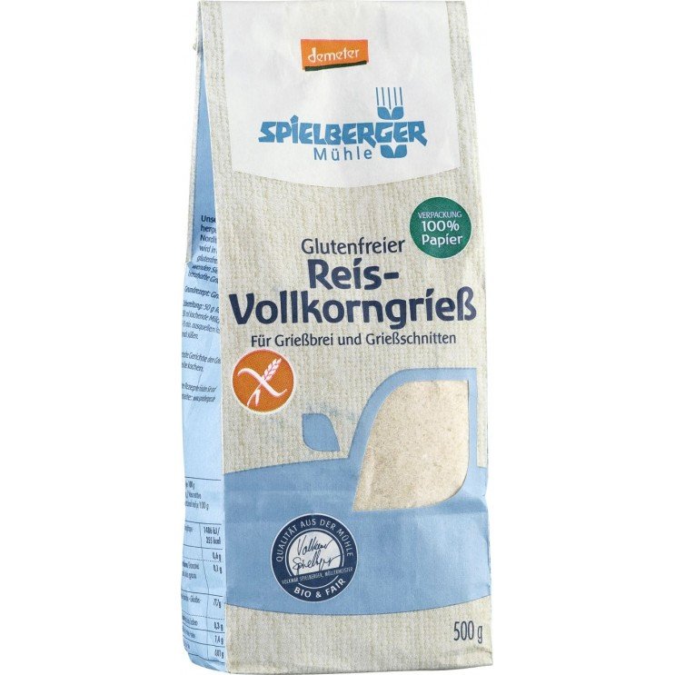 ΣΙΜΙΓΔΑΛΙ ΡΥΖΙΟΥ ΧΩΡΙΣ ΓΛΟΥΤΕΝΗ DEMETER SPIELBERGER 500g