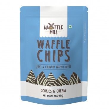 WAFFLE CHIPS COOKIES & CREAM 80g