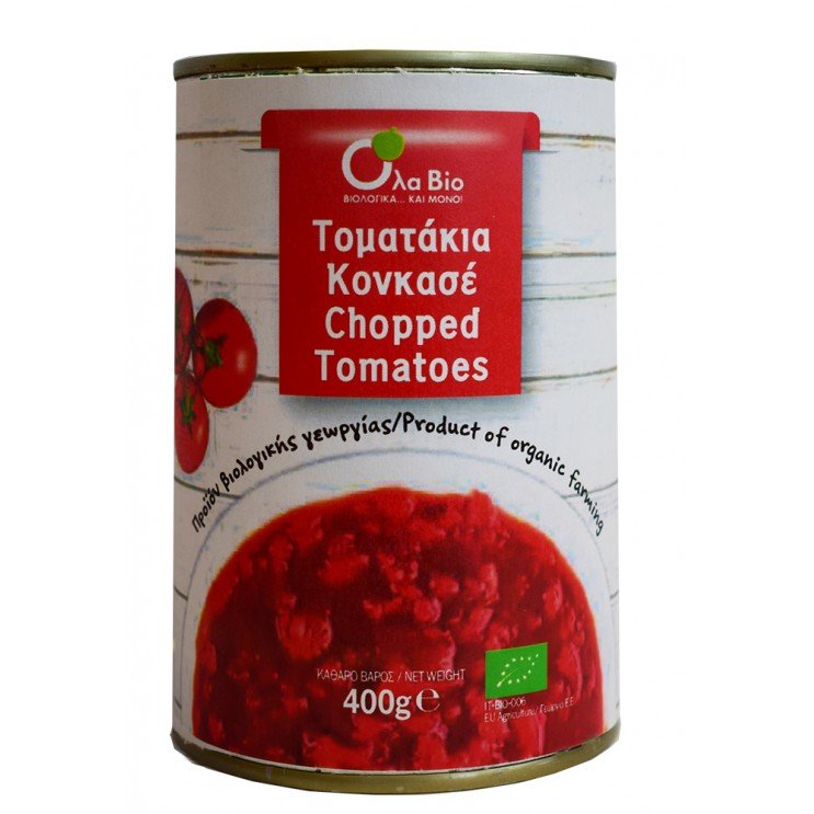 ΤΟΜΑΤΑΚΙΑ ΣΕ ΚΟΜΜΑΤΙΑ (ΚΟΝ ΚΑΣΕ) ΒΙΟ 400ΓΡ Μπακαλική