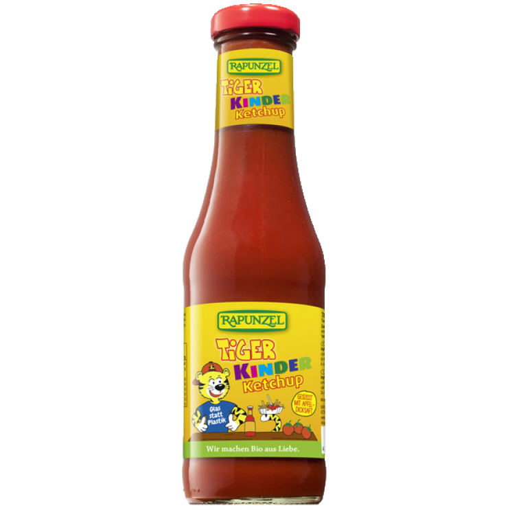 ΚΕΤΣΑΠ ΠΑΙΔΙΚΟ TIGER γυάλινο Χ/Ζαχ 450ml Rapunzel BIO