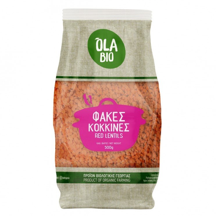 ΦΑΚΕΣ ΚΟΚΚΙΝΕΣ ΒΙΟ 500g Όσπρια