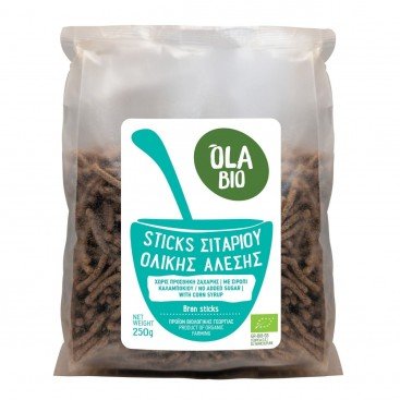 STICKS ΣΙΤΑΡΙΟΥ ΟΛΙΚΗΣ ΑΛΕΣΗΣ (BRAN STICKS) ΒΙΟ 250g