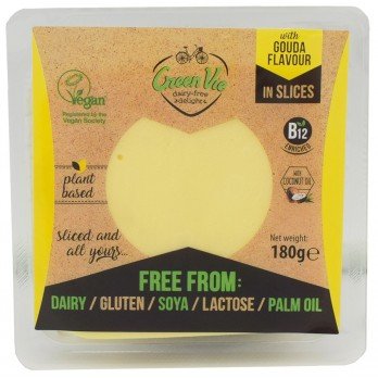 Green vie gouda flavour slices 180g Green vie gouda flavour slices 180g