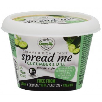 GREEN VIE SPREADABLE CHEESE TZATZIKI 200g  GREEN VIE SPREADABLE CHEESE TZATZIKI 200g