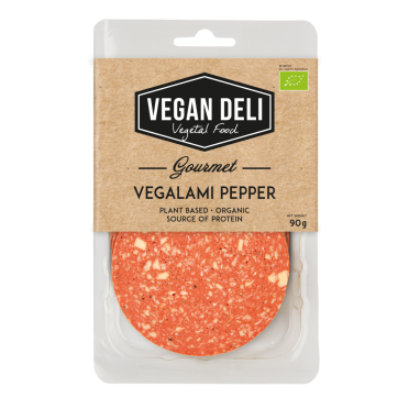 ΧΟΡΤΟΦΑΓΙΚΟ ΦΕΤΕΣ ΤΥΠΟΥ ΑΛΛΑΝΤΙΚΩΝ VEGALAMI PEPPER VEGAN BIO 90g