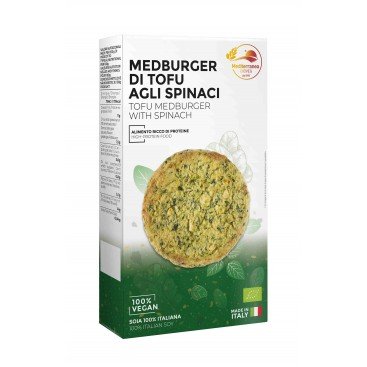 ORGANIC TOFU MEDBURGER WITH SPINACH 180g