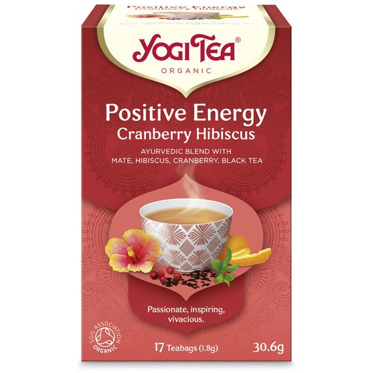 YOGI TEA POSITIVE ENERGY CRANBERRY-HIBISCUS ΒΙΟ 30,6g Yogi Tea