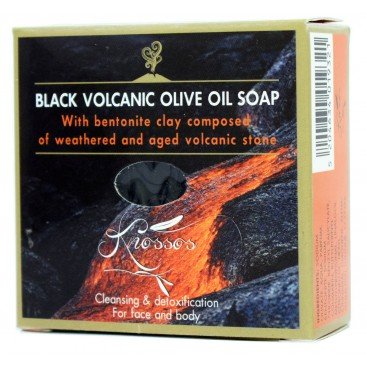Olive oil soap with volcanic black lava sand 120gr